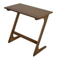 thumbnail image 1 of Costway Bamboo Sofa Side Table Z-Shaped Spacious Tabletop Space-Saving TV Snack Tray, 1 of 10