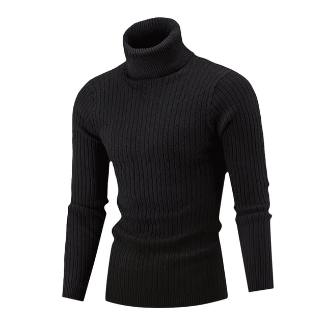 Catégorie de Produit Gilet Chandail Hommes%27s – Couche de Base Tricotée Classique avec Col Haut et Motif Floral Rétro