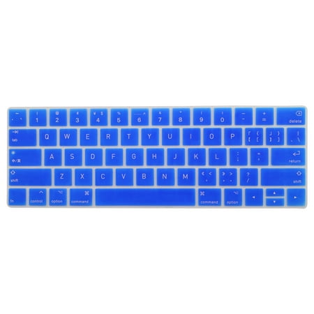 Computer Silicone Keyboard Protector Cover Skin Dark Blue for Macbook Pro