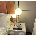 thumbnail image 2 of Arturesthome Beige Table Lamps with G9 2-Glass Globe for Contemporary Bedroom 19.29", 2 of 8