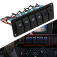 thumbnail image 4 of LED Toggle Switch Panel, 6 Gang Rocker Switch Temperature Resistant Overcurrent Protection IP65 Waterproof  for 12-24V Vehicles Yachts SUV Trucks, 4 of 7
