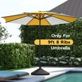 thumbnail image 4 of Abba Patio 9ft Lyon Outdoor Patio Umbrella Cover Replacement, 8 Ribs, Yellow & Cream, 4 of 5