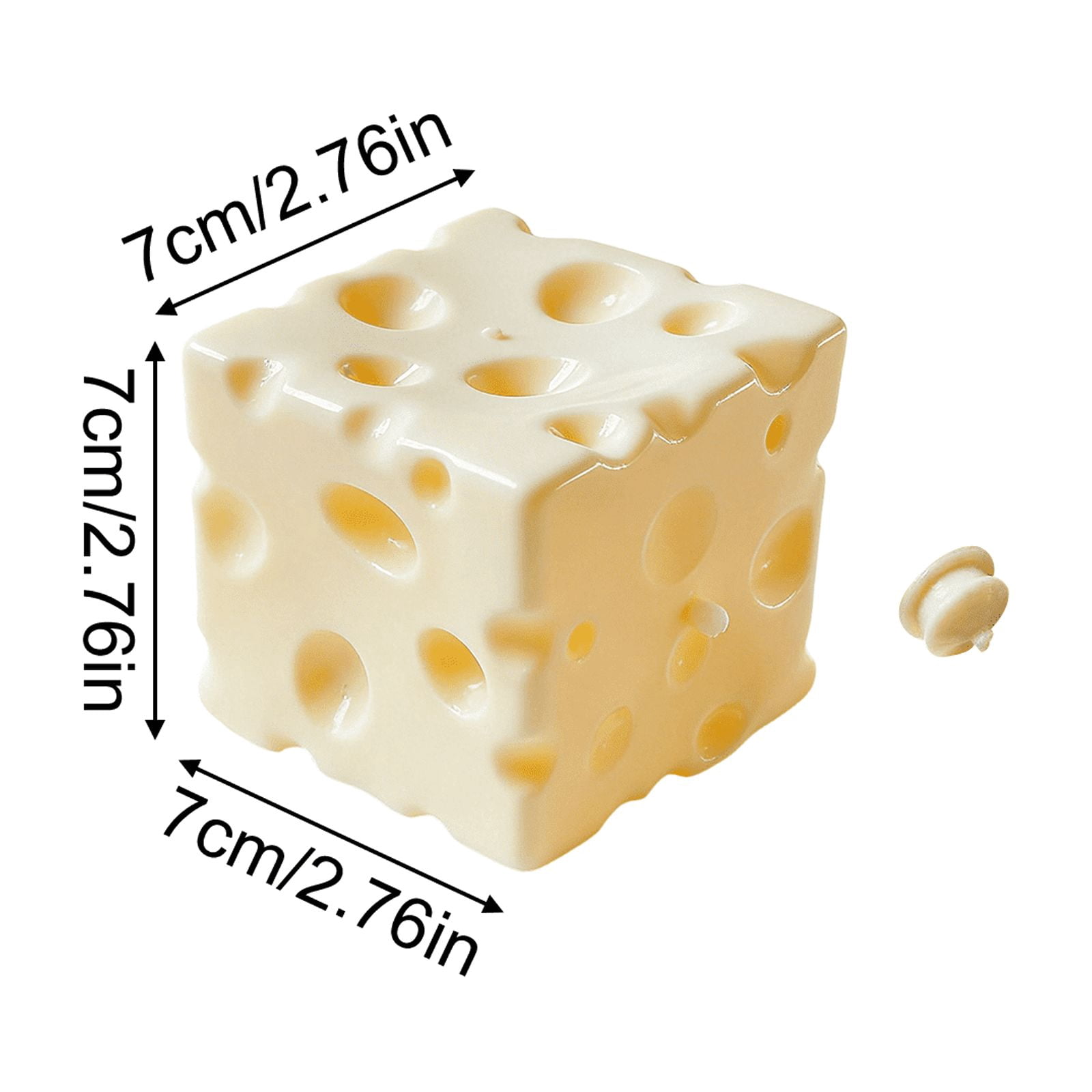 Jumbo Cheese Squishy Stress Ball, Huge Slow Rise Cheese Squishy Cube Block for Stress and Anxiety Relief, Soft Squeeze Sensory Fidget, Giant Rebound Squishy Desk Fidget for Relaxation (Yellow)