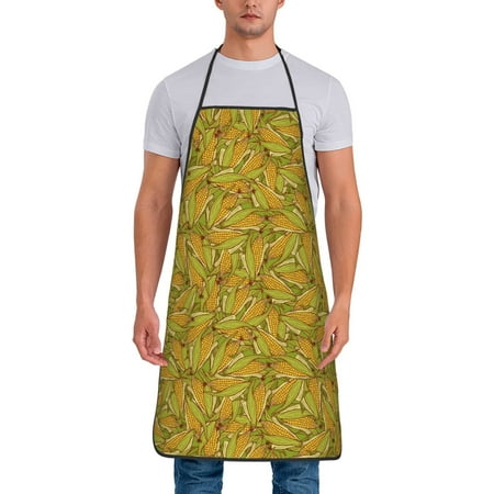 

Zeuib Corn 6 Print Unisex Waterproof Aprons Cooking Aprons for Kitchen Gardening and Salon Water & Oil Resistant