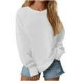 thumbnail image 2 of Aloohaidyvio Sweatshirts for Women Long Sleeve Casual Crewneck Cute Pullover Tops Lightweight Sweatshirt, 2 of 8