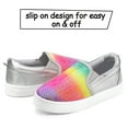 thumbnail image 4 of Bocca Kid's Slip on Sneakers Rainbow Girls Canvas Walking Shoes Size 11, 4 of 5