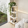 thumbnail image 2 of Librero MORU Mueble para Casa u Oficina Kiwi Color Blanco 111 cm Altura x 40 cm Ancho x 30 cm Fondo, 2 of 6