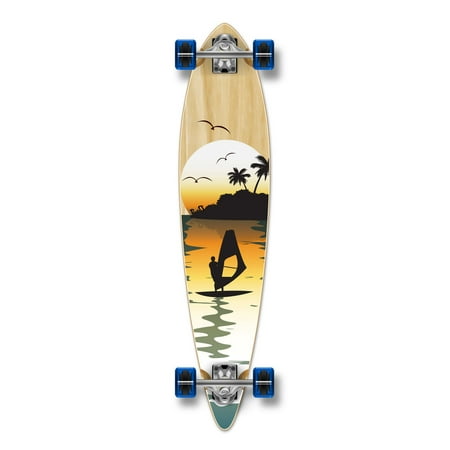 Yocaher Pintail Surfer Natural Longboard Complete (Best Longboard Skateboard For Surfers)