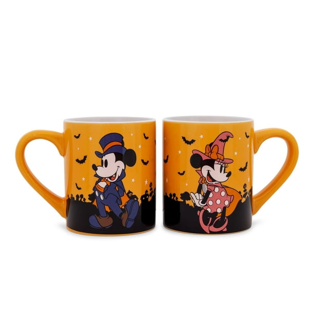 Tazas de cerámica plateadas Buffalo Disney Halloween Mickey & Minnie