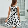 thumbnail image 6 of White Leopard Dress Fashion Beach Long Dresses Female Party Printed Sundress, 6 of 7