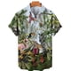 thumbnail image 5 of Camisa hawaiana con estampado 3D de flamencos de jungla tropical para hombre, blusa holgada de manga corta de verano estilo urbano de estilo Harajuku con solapa y botones, 5 of 5