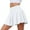 White, variant on Women Flared High Waist Skater Skirt A Line Pleated Mini Skirt Stretchy Casual Basic Dance Skirt for Everyday Wear Dark Blue XL