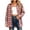 *Pink, variant on ClodeEU Women's Plaid Button Down Long Sleeve Shirt Jacket,Casual Loose Shirt Black,Women's Plus L