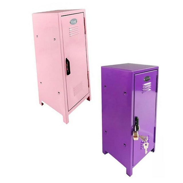 2 archivadores verticales para guardar maquillaje rosa y violetas
