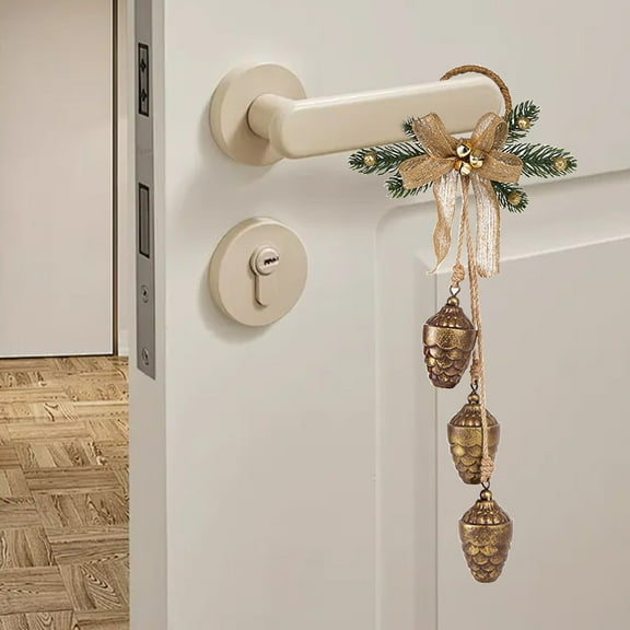 EWASWON Gold Christmas Bells, Metal Christmas Tree Ornaments - Jingle Holiday Decor for Tree, Door Hanging, Festive Christmas Gift Decorations