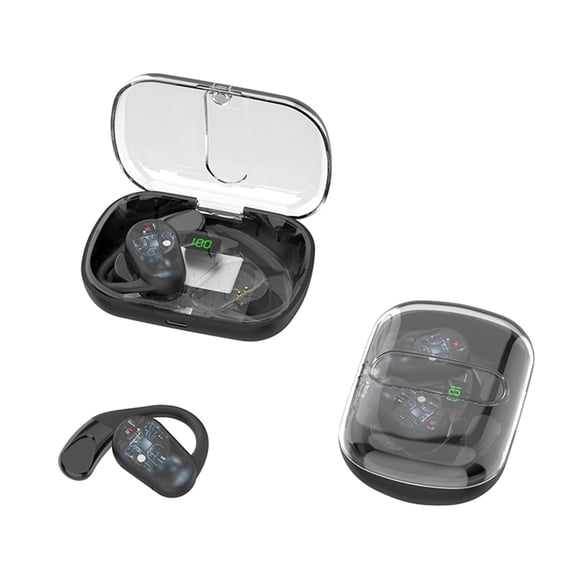 Auriculares abiertos Xmenha Auriculares de conducción ósea con ganchos para la oreja, inalámbricos,