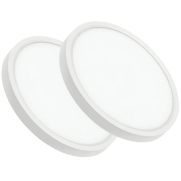 12 Inch Dimmable LED Flush Mount Ceiling Light, 24W 3000LM 3CCT (3000K/4500K/6000K), 2-Pack