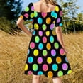 thumbnail image 3 of Neon - Bubbles BLK Sleeveless Dress Summer women's clothing long dress women long sleeve dresses women party dresses, 3 of 6