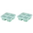 thumbnail image 1 of (2-Pack) Rinsvye 1Pc Snack Containers Reusable Three Compartment Food Container Bento Snack Box 4 Compartments Meal Prep Lunch Containers for Kids Adults Divided Food Storage Containers for School W, 1 of 8