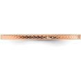 thumbnail image 4 of Solid 10K Rose Gold 1.4mm Criss-Cross Pattern Stackable Band Size 6 - Ring Size 6.0, 4 of 8