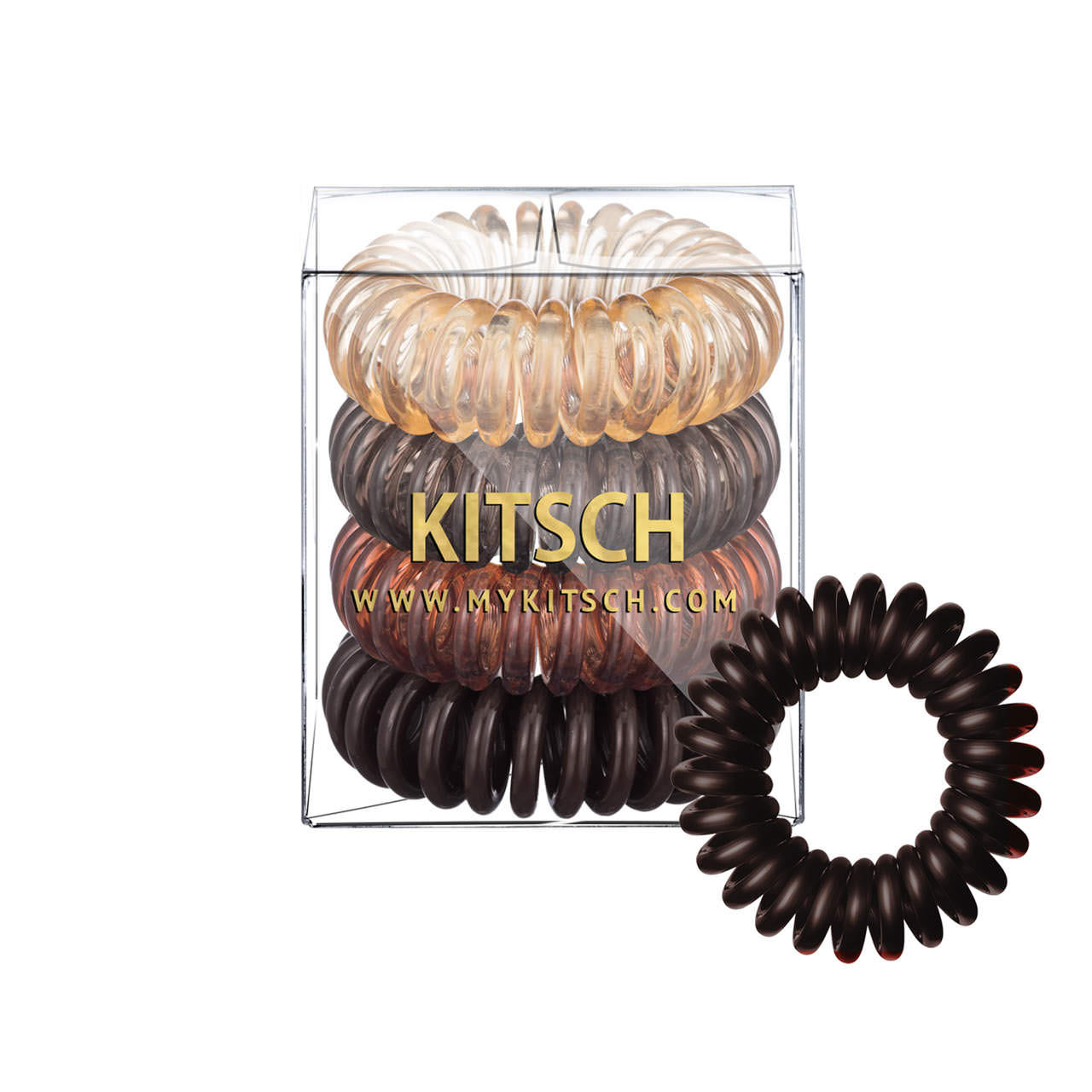 Kitsch Kitsch Spiral Hair Ties, Coil Hair Ties, Phone Cord Hair Ties