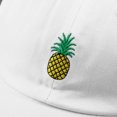 thumbnail image 3 of OULII Comfortable White Pineapple Baseball Cap Cotton Low Profile Hat Outdoor Sun Protection, 3 of 6