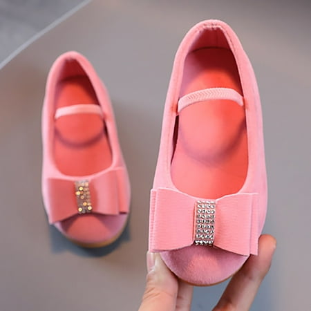 

TOWED22 Baby Girl Sandals Girls Princess Shoes Toddler Kids Baby Bowknot Single Sandals Shoes Toddler Shoes Boys Pink