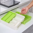thumbnail image 1 of Mistaha Drawer Cutlery Organizer Fork Chopstick Spoon Extendable Adjustable Disassembled Multi-Purpose Kitchen Dinning Room Bedroom, 1 of 8