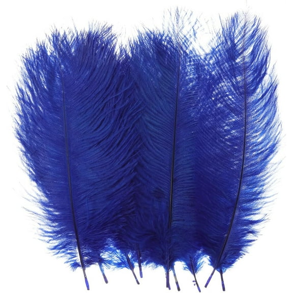 8-10 inch (20-25cm) Natural Ostrich Feathers for Wedding Centerpieces Home Decoration,Flower Arrangement,DIY Christmas Decorations (20 Pcs,Royal Blue)