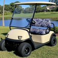 thumbnail image 2 of HUIACONG Navy Palm Pattern Soft Comfortable Golf Cart Seat Covers 2 Pack for Club Car EZGO, Washable Thick Golf Cart Accessories Decoration, 2 of 7