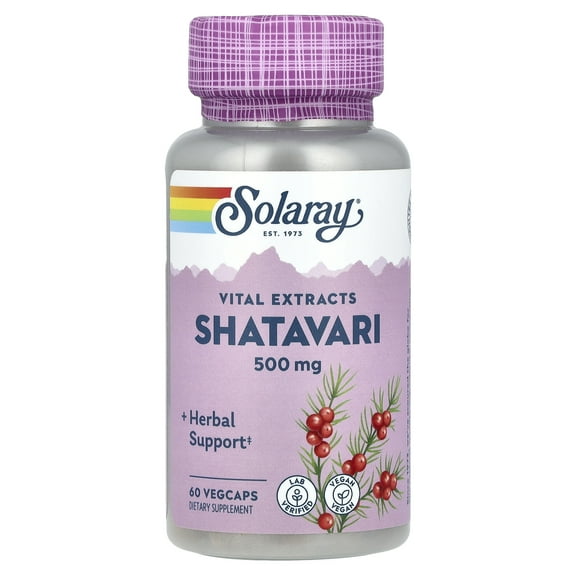 Solaray Vital Extracts, Shatavari, 500 mg, 60 VegCaps