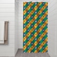 thumbnail image 2 of Colorful Checkered Dinosaurs Pattern Shower Curtain 36"x72" ,Bathroom Decorative Shower Curtains Set with 12 Hooks,Modern Waterproof Washable Shower Curtain, 2 of 6