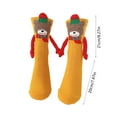 thumbnail image 3 of Funny Couple Socks Fuzzy Christmas Magnetic Mid-Calf Stockings for Women & Men - Novelty Xmas Gift for Friend (Yellow), 3 of 6