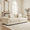 Cream, variant on Homy Casa Sectional Sofa, Deep Seat Corduroy Modular Couch with Pillows for Living Room, Blue