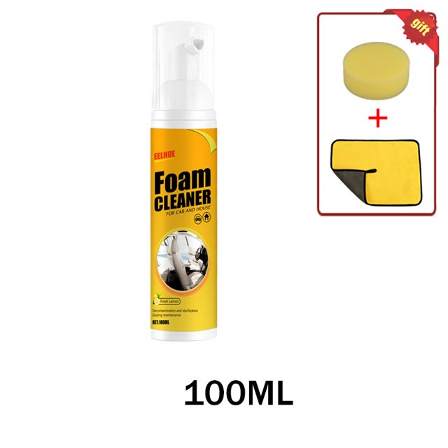 Limpiador de espuma multifuncional para Interior de coche, limpiador de asiento de cuero, suministros de limpieza de plástico y cuero, cuidado del coche