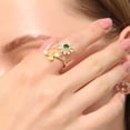 thumbnail image 4 of 1 pieza de anillo de apertura en forma de flor de abeja creativa anillo giratorio delicado elegante anillo de dedo elegante regalo de joyería para mujeres niñas (dorado), 4 of 4
