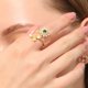 thumbnail image 5 of 1 pieza de anillo de apertura en forma de flor de abeja creativa anillo giratorio delicado elegante anillo de dedo elegante regalo de joyería para mujeres niñas (dorado), 5 of 7