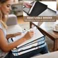 thumbnail image 5 of Haosy Accordion File Organizer Zipper Binder 500 Sheet 6-Tab Expanding File Folder Multi-Pocket 1.2 Inch 3 Ring Lovely Rabbit Rainbow Clouds Stars, 5 of 7