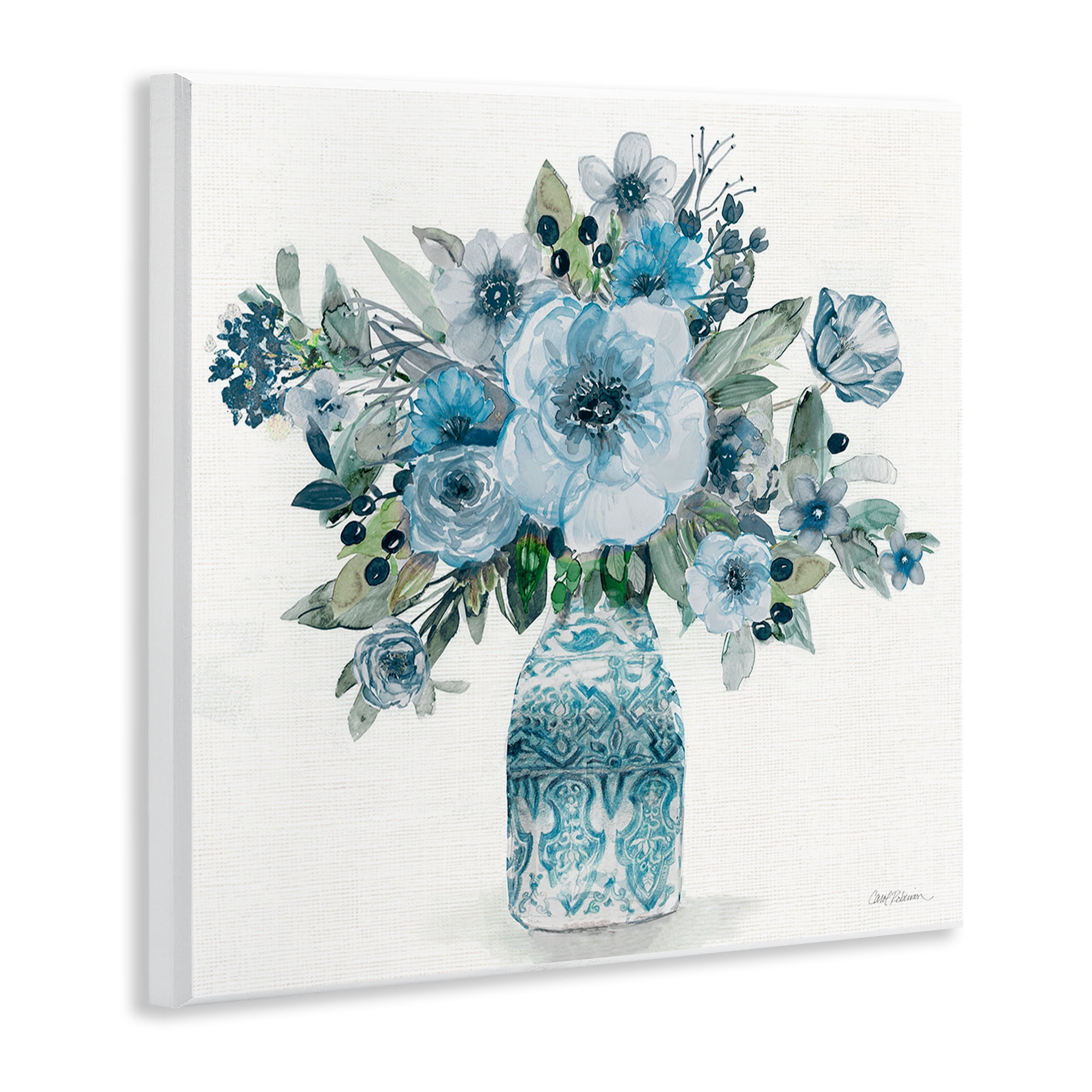 Stupell Industries Pastel Blue Botanical Bouquet Wall Plaque Art, design by Carol Robinson