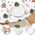 thumbnail image 4 of White Christmas Gingerbread Man Pattern Round Fitted Tablecloth with Elastic Edge,Dining Table Cover Waterproof,Outdoor Round Tablecloth for Camping,Dining,Indoor and Outdoor, 4 of 7