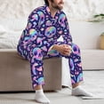 thumbnail image 7 of Naloa crystal Skull mushroom Men’s Pajamas Set - Long Sleeve Button Down Sleep Shirt and Pajama Bottoms Sleepwear Set-X-Large, 7 of 7