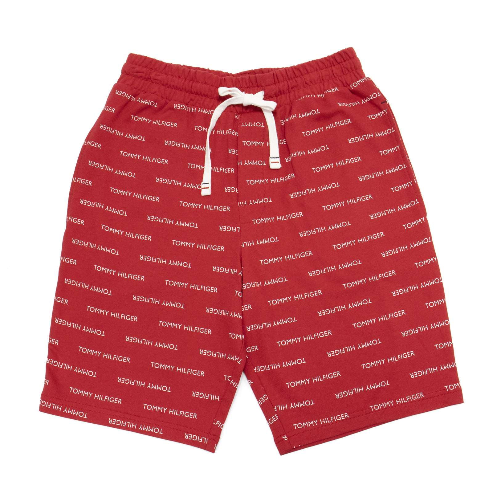 Tommy Hilfiger Side Logo Print Boys Swim Shorts Red 
