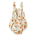 thumbnail image 7 of Otqutp Toddler Summer Clothing Girls Sleeveless Floral Sunflower Print Ruffle Print Romper Bodysuit For Children Clothes With Hat, 7 of 7