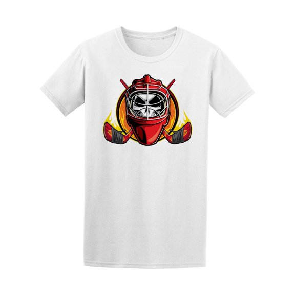 Hockey Goalie With Fire Tee Men's -Image by Shutterstock
