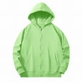 thumbnail image 4 of KAUOD Teen Girls Zip up Cute Hoodies Plain Soft Cotton Fleece Sweatshirts Clothes Tween Kids Preppy Soft Warm Hoodie Tops, 4 of 4