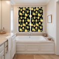 thumbnail image 3 of Curtains 63 Inch Length 2 Panels, Summer Lemon Grommets Window Treatment Curtain, Country Fruit Leaf Black Watercolor Thermal Curtains Drapes for Living Room/Bathroom, 3 of 9