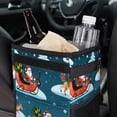 thumbnail image 6 of Christmas sled Foldable Car Trash Can with Lid, Leak-Proof Mini Trash Can, Hanging Storage Bag for Car, 6 of 6