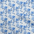 thumbnail image 1 of oneOone Cotton Cambric Blue Fabric Florals Sewing Material Print Fabric By The Yard 56 Inch Wide, 1 of 4