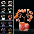 thumbnail image 4 of Crafts Yoga Reiki Chakra Energy Crystal Stone Base Desktop Ornament Copper Wire Wrapped Lucky Crystal Tree Crystal Money Tree Multicolor Feng Shui Trees 10, 4 of 8