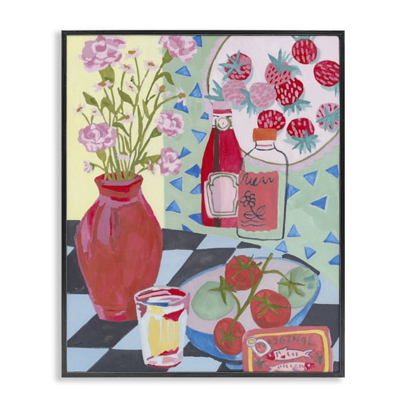 Stupell Industries Modern Kitchen Sauces Still Life Black Framed Giclee Art, 11 x 14, by Melissa Wang